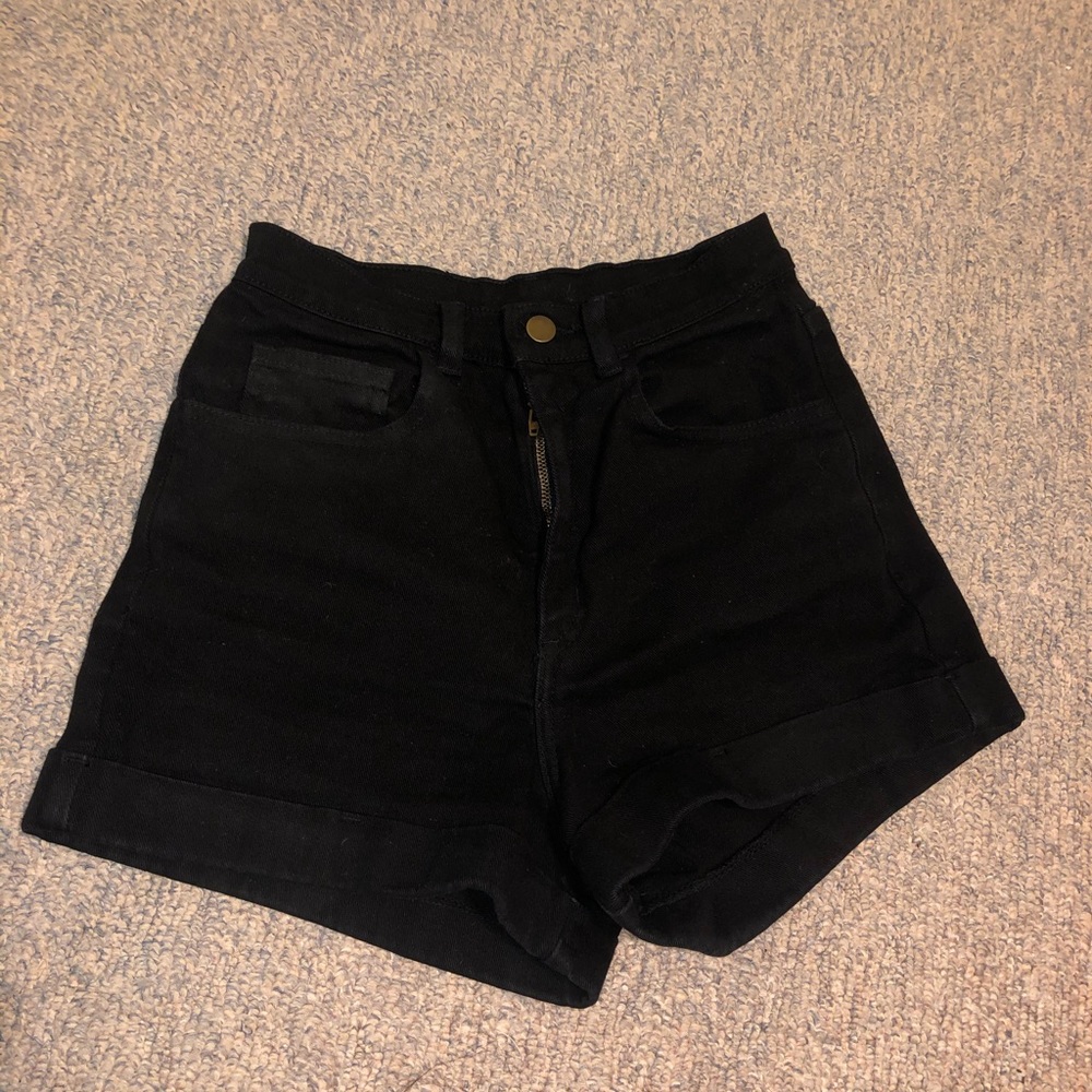 Black High-Waisted American Apparel Shorts